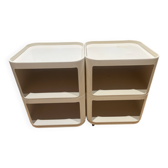 Kartell Componibili 4970 – Pair of modular units on wheels – Design by Anna Caste