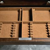 Empty silverware cabinet / vintage cutlery cabinet on tapered legs – year