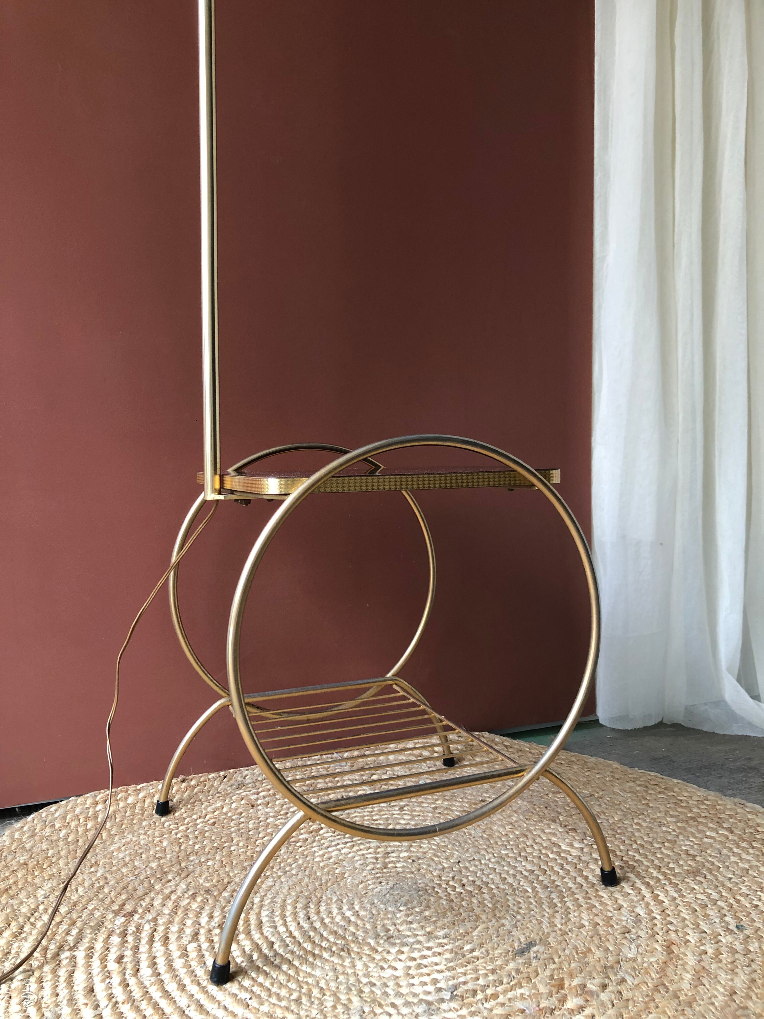 Vintage e-reader floor lamp