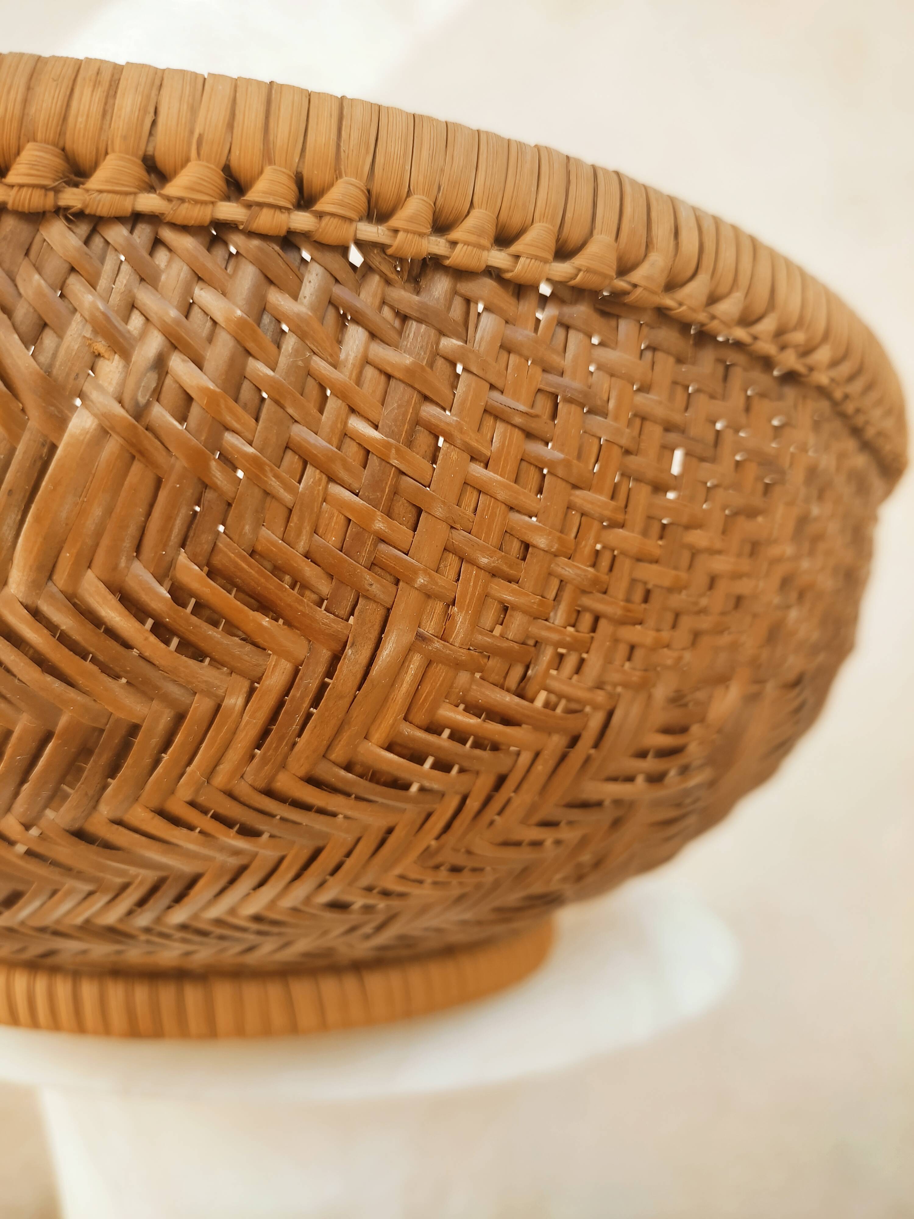 Hand braided basket