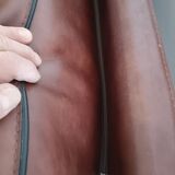 Sofa 2 armchairs vintage leather