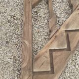 Old oak staircase balustrade with Louis XIII scrolled balusters