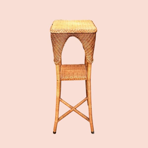 Sellette vintage porte plantes en osier