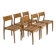 Set of 6 GESSEF chairs published by Consorzio Sedie Friuli, Italy, 1970s.