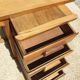 Children's desk zazou 1940 oak and elm with glass slab