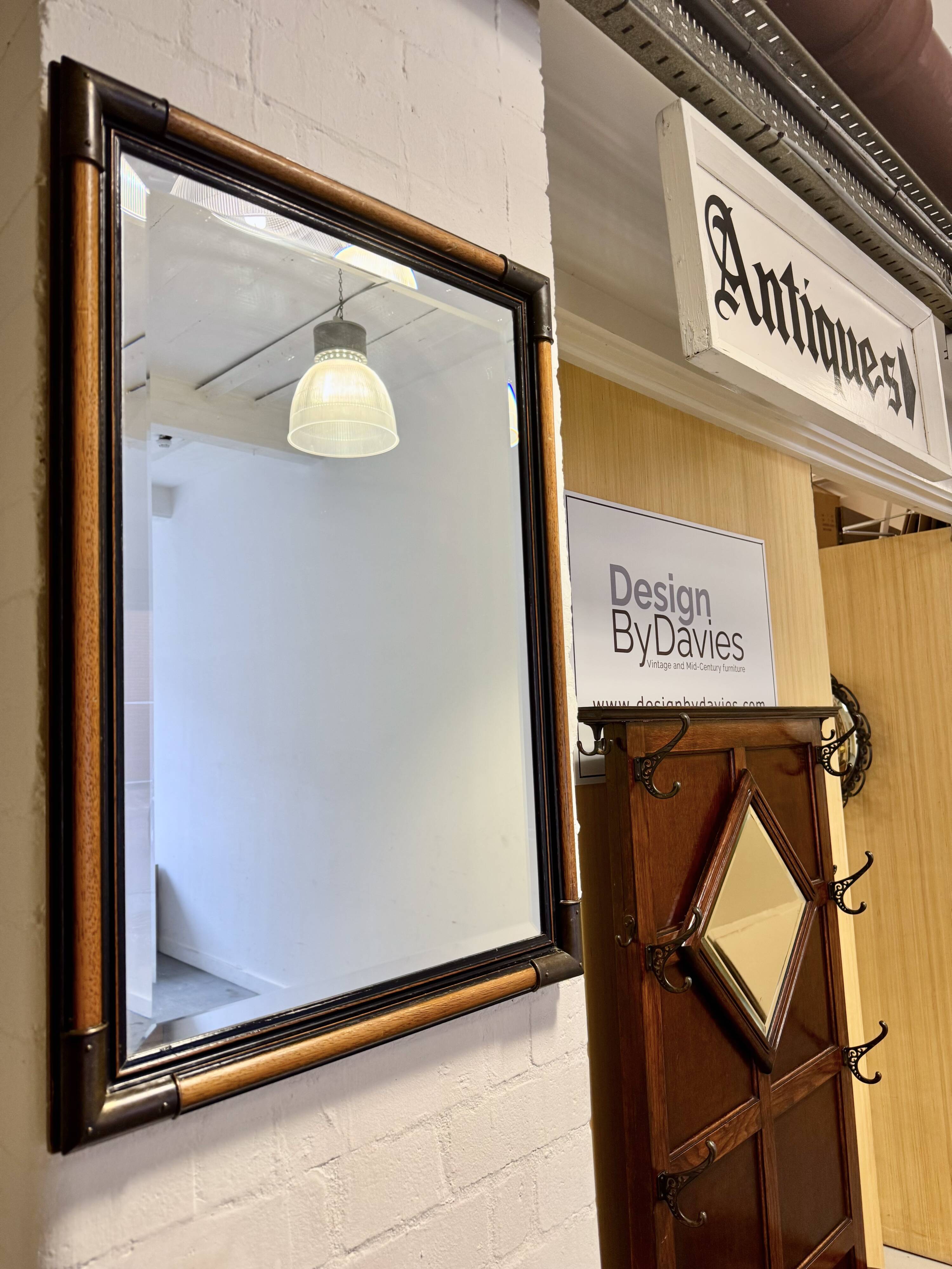 Vintage Bevelled Wall Mirror Campaign Style