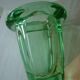 Green crystal vase from the 50s