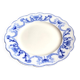 Sarreguemines round dish in blue earthenware, "Basket" service