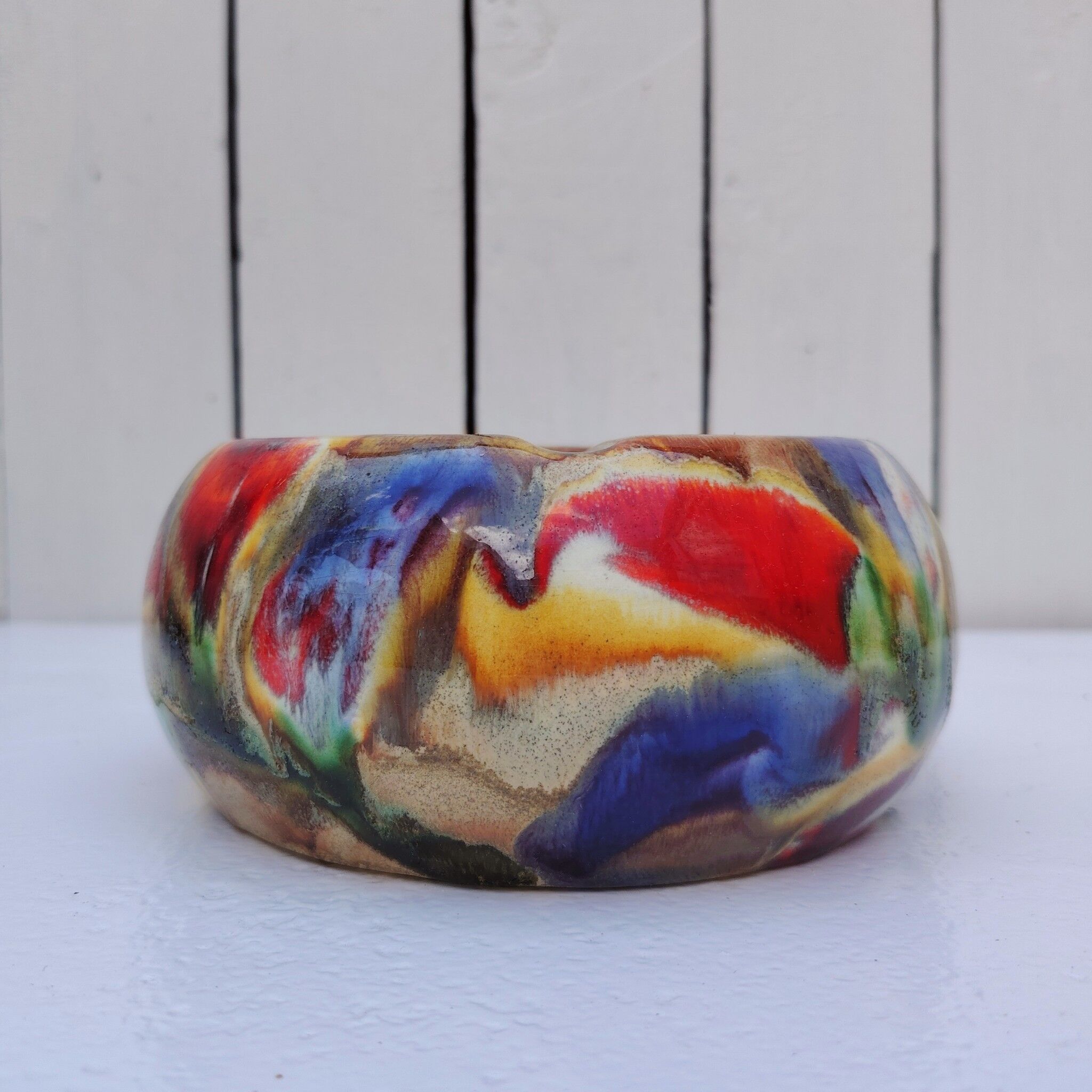 Ceramic ashtray, Ricard brand, vintage