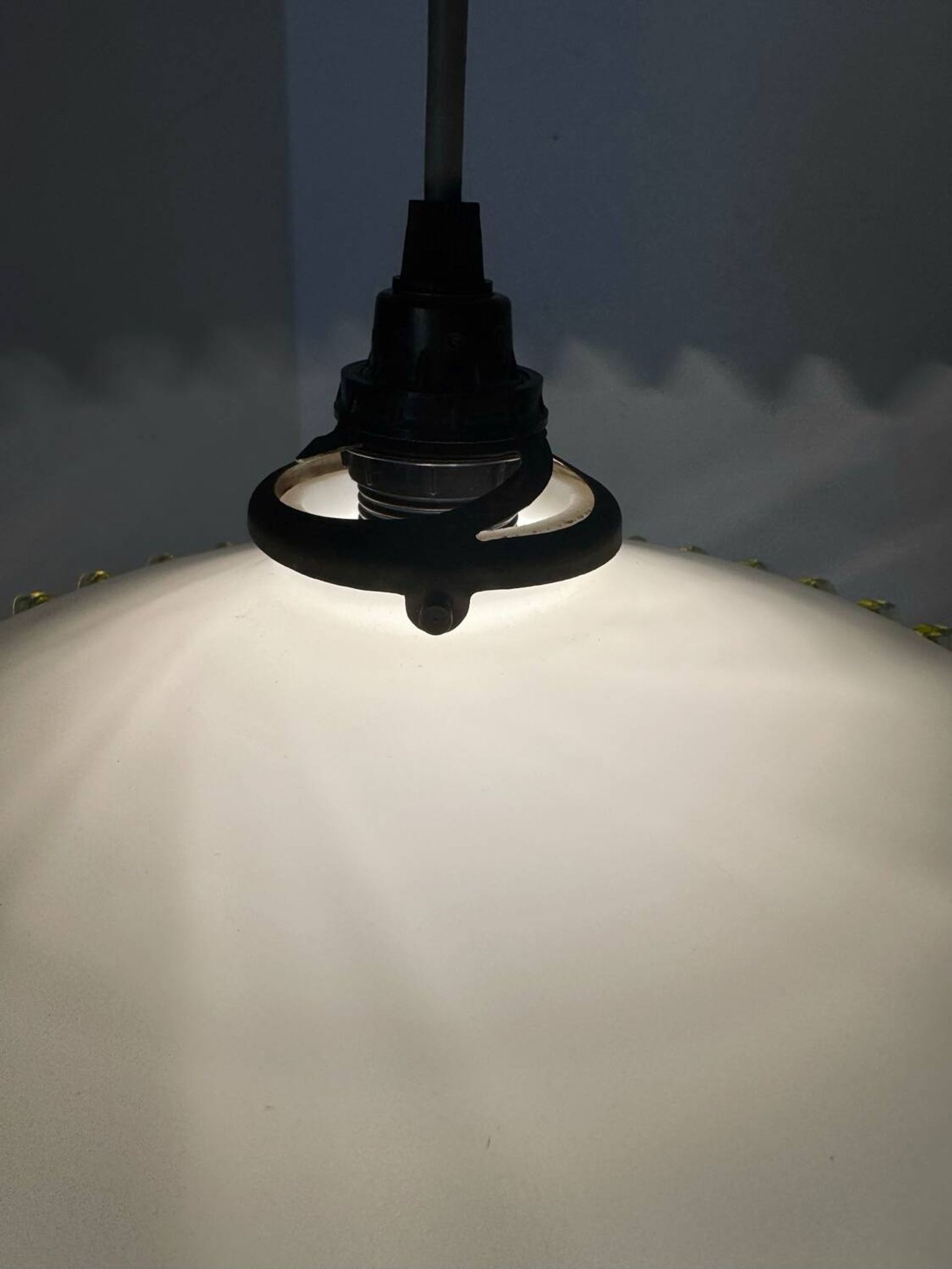 Antique uraline opaline pancake chandelier
