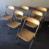 6 vintage folding chairs