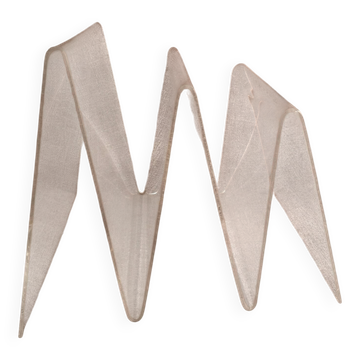 Porte revues magasines en plexiglas zig zag années 80/90