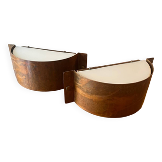 Pair of Fanale Decori E27 Copper wall lights