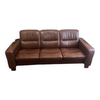 Vintage modular leather sofa