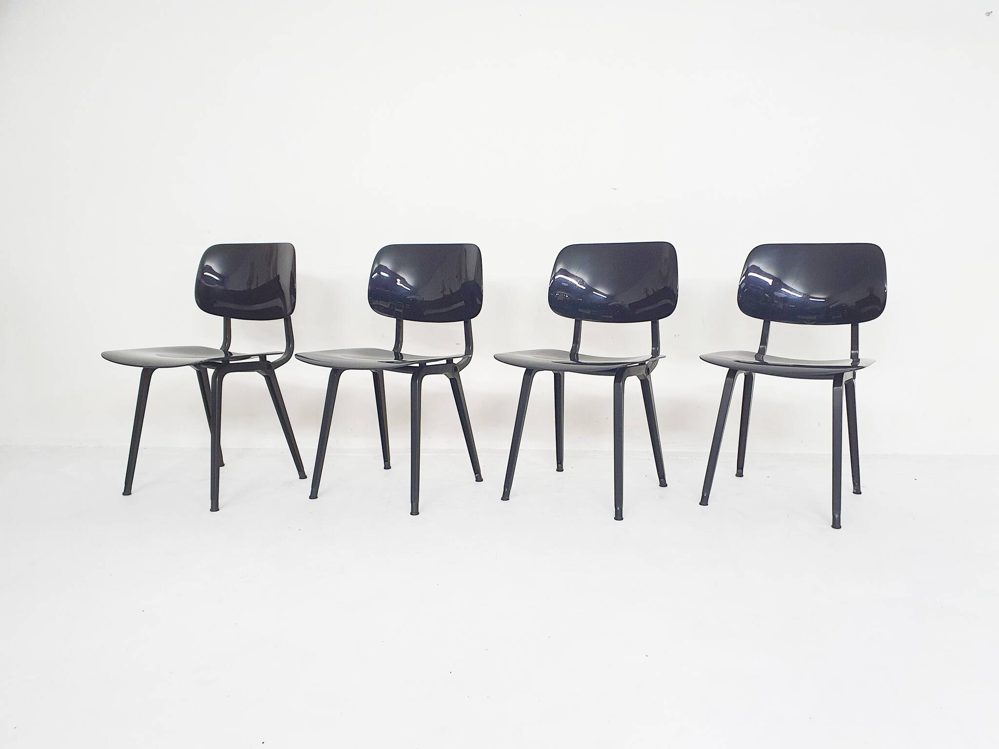 Set of four Friso Kramer for Ahrend de Cirkel "Revolt" dining chairs, The Netherlands 1993