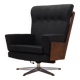 Office leather armchair, Danish design, 1970s, production: Denmark