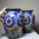 A pair of large decorative vases by Carla Holland, Gouda decoration, circa 1930-40.