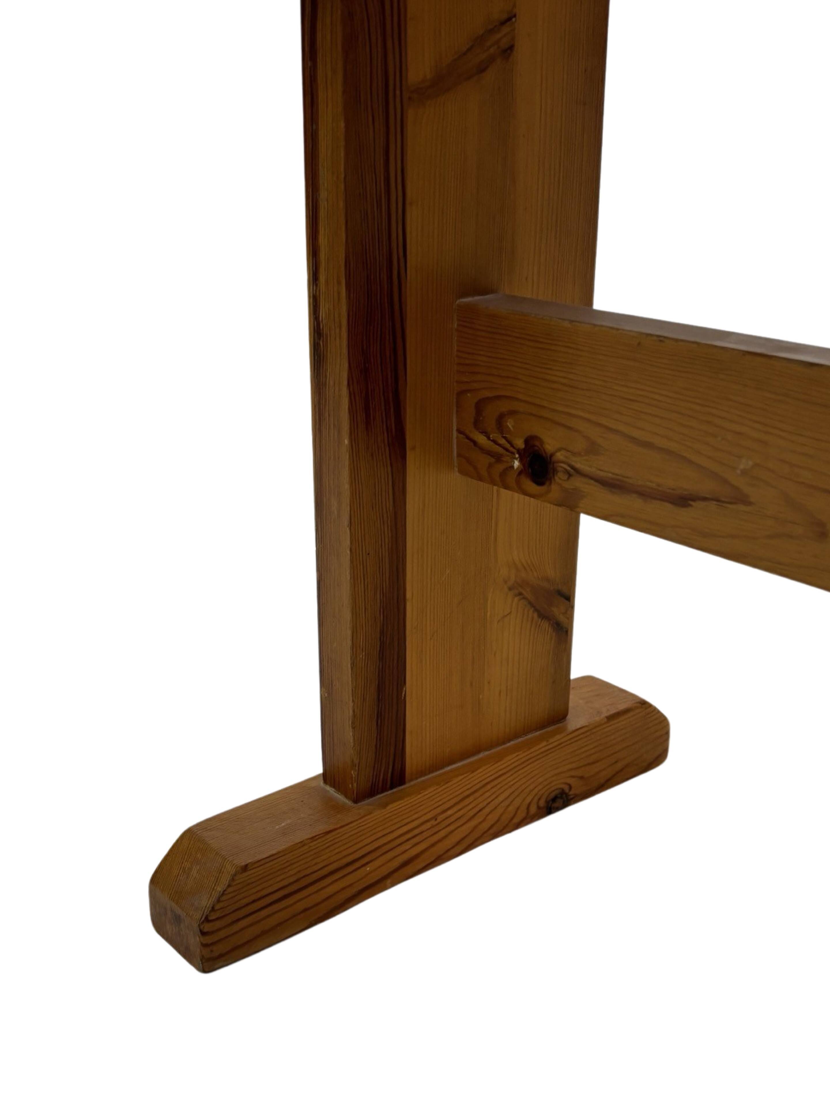 Vintage Scandinavian modern pinewood bench from the 1960's