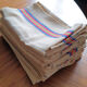 Set of vintage cotton tea towels