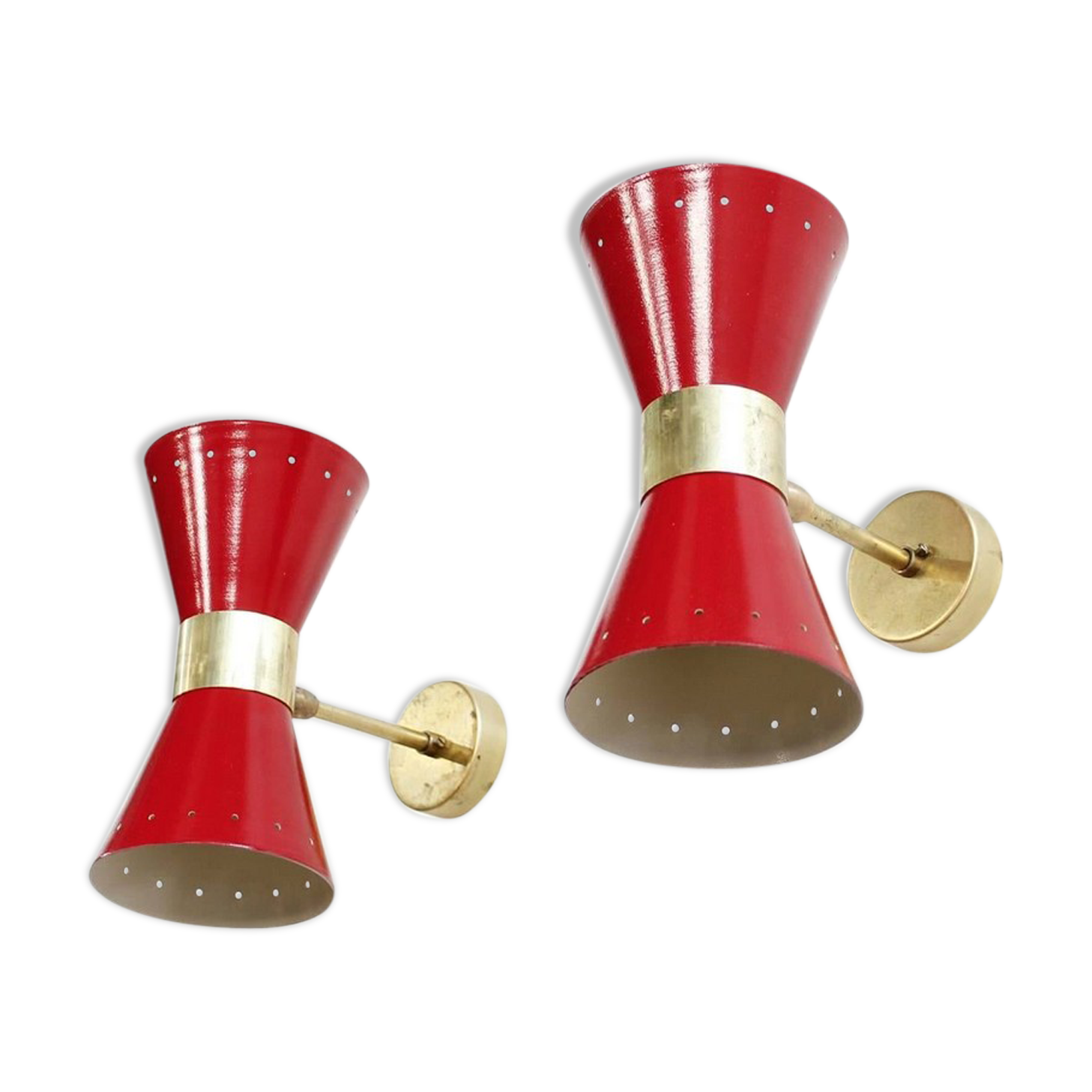 Pair of appliques in the style of Italian creations of the 50s