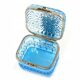 Art Deco bonbonniere, blue glass, Ząbkowice, Poland, 1930s