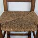 High wooden and straw stools