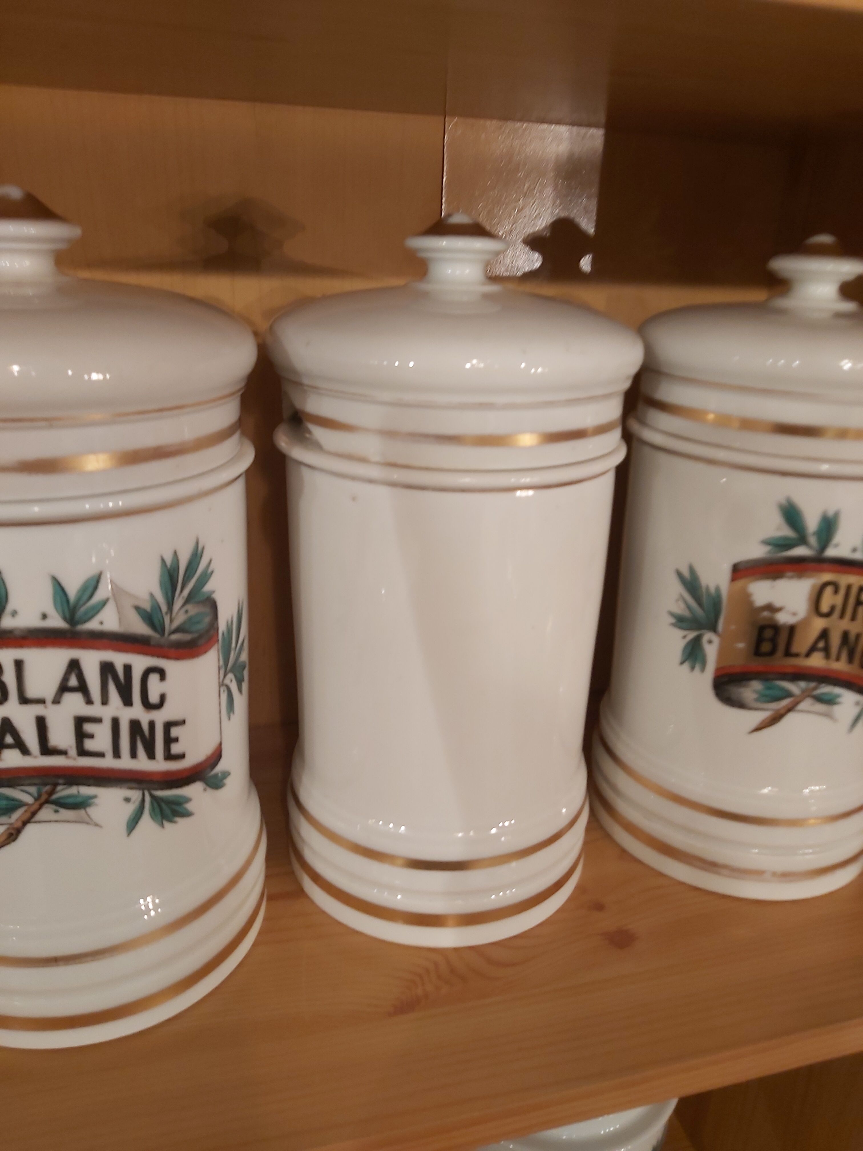 Lot of old medicine jars