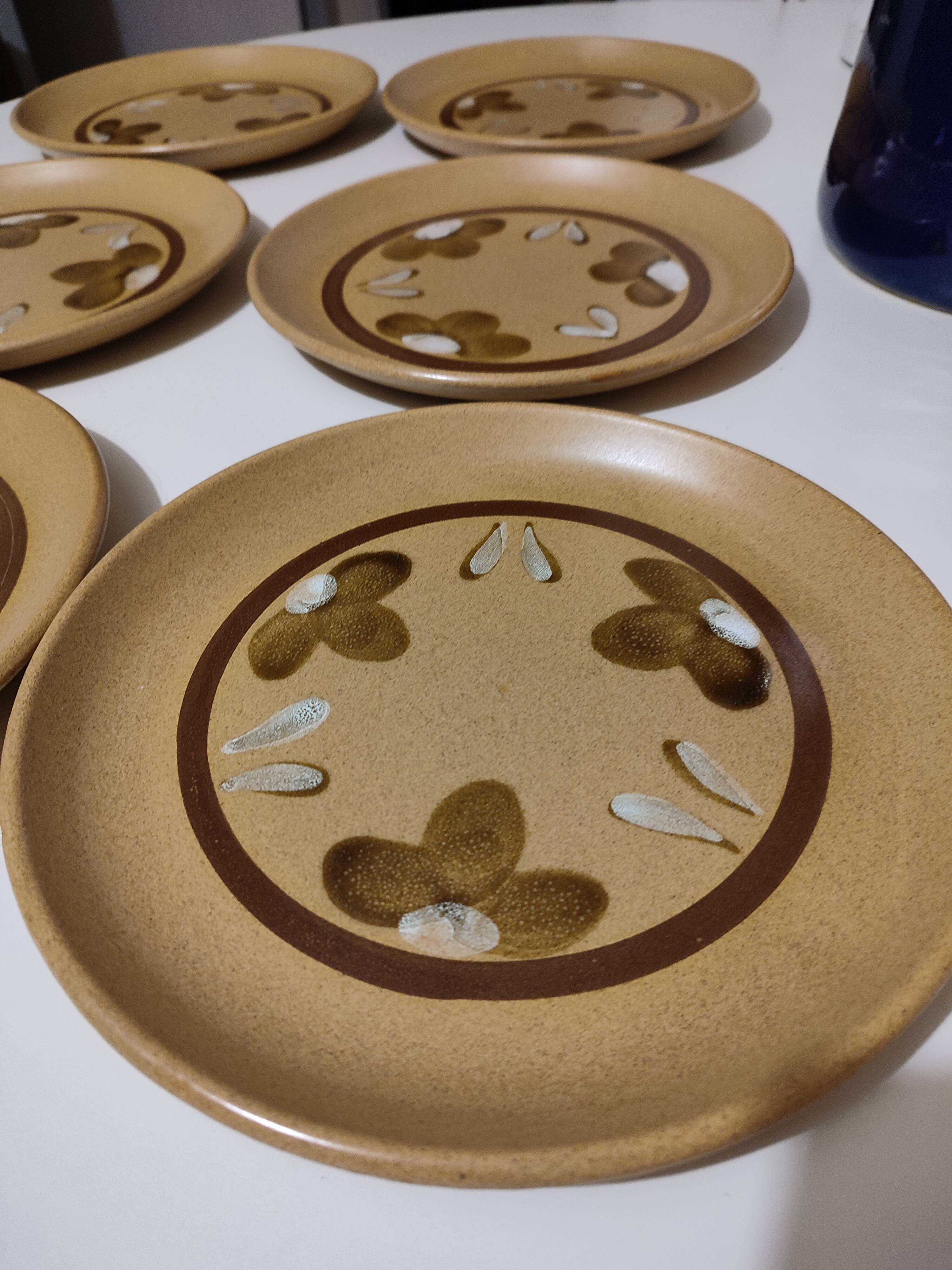 Set of 6 plates house art Sarreguemines