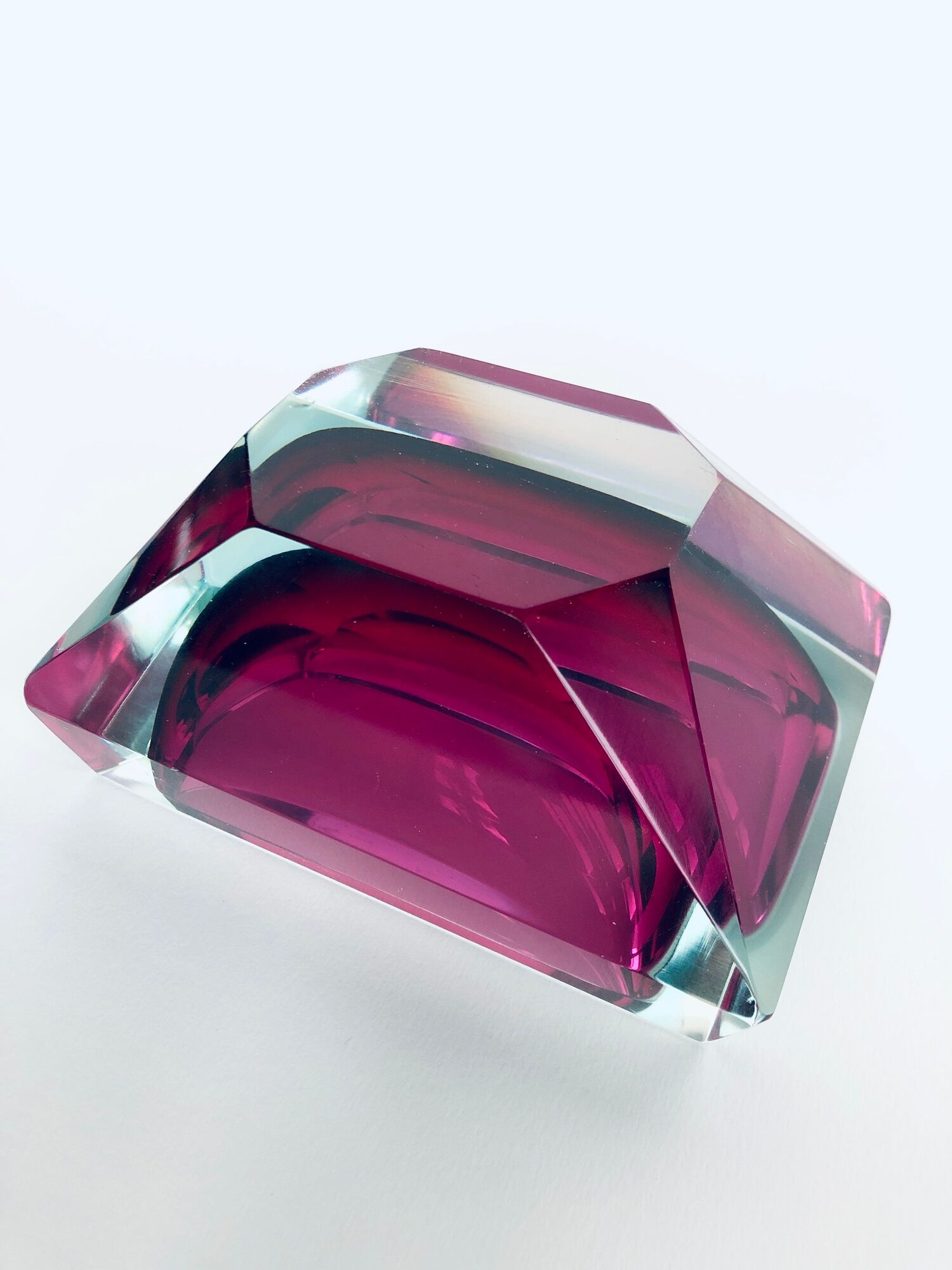 Empty pocket Sommerso Murano design Luigi Mandruzzato, 60s