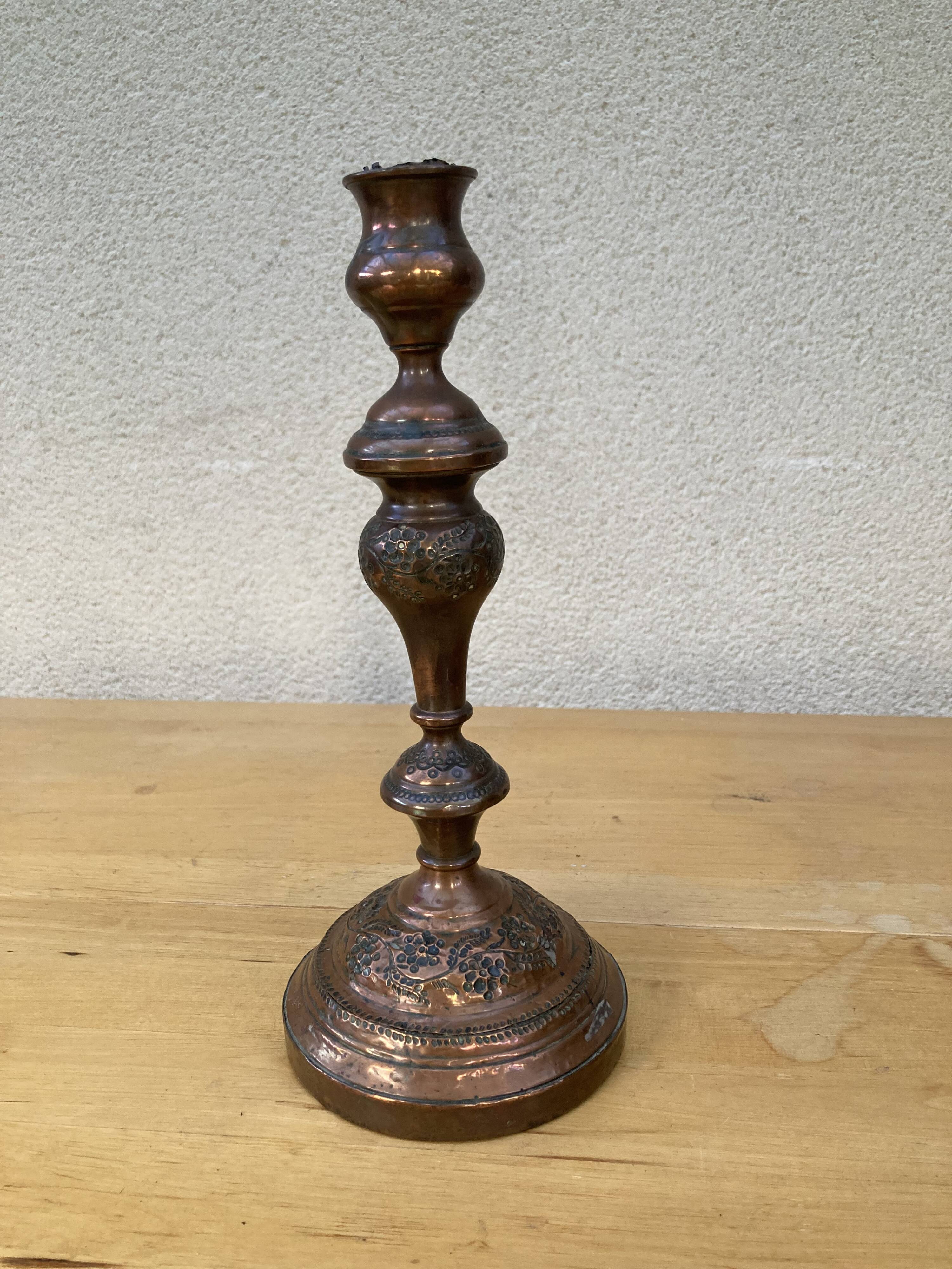Copper candlestick