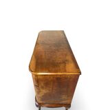 Italian art deco burl walnut chest of drawers, 1930s/1940s