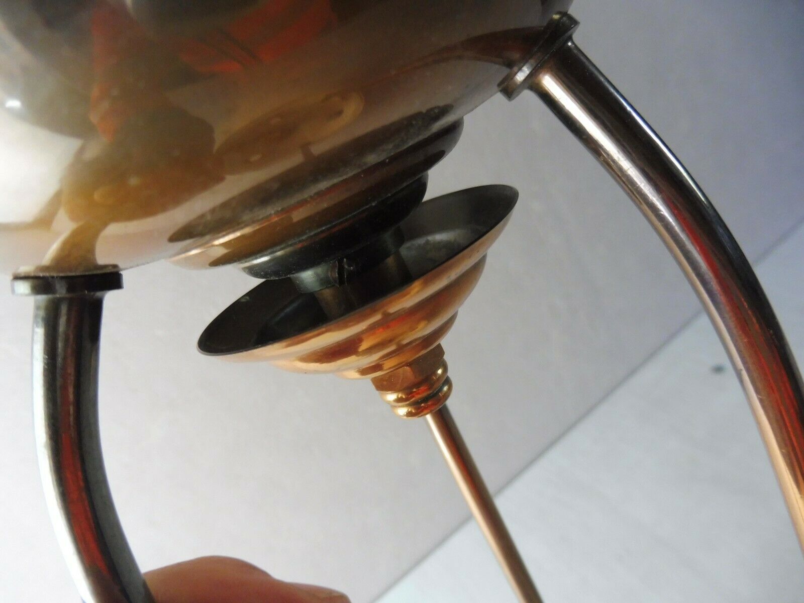 Old lamp suspension, brass, Ezan