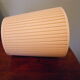 Living room mood lamp, silver metal base, wooden base, pleated lampshade