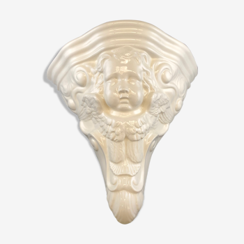 Wall lamp putti ceramic gien angel console