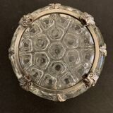 Reims glass flower spade with silver metal footing