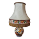 Lampe en faïence de GIEN décor pivoines