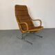 Chaise longue moderniste en acier et rotin du milieu du siècle par Dirk van Sliedregt