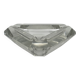 Cendrier vintage triangulaire en verre facetté