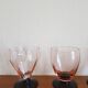 Set of 6 two-tone old art deco glasses