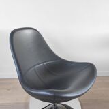 Pair of Tirup Ikea leather armchairs