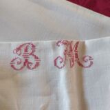Old white tablecloth