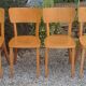 Lot de 6 chaises de bistrot Thonet, Tchekoslovaquie, vintage.