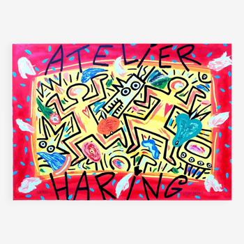 Keith Haring "Andy Mouse, Dollar Sign" 1989 Serigraph