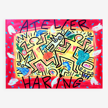 Keith Haring « Andy Mouse, signe du dollar » 1989 Sérigraphie
