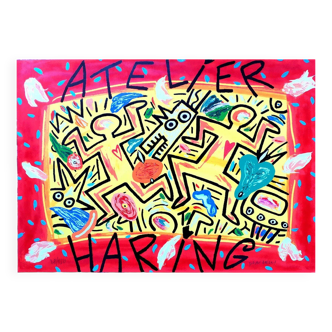 Keith Haring « Andy Mouse, signe du dollar » 1989 Sérigraphie