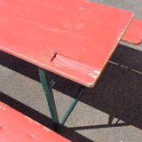 Brewery table + 2 benches