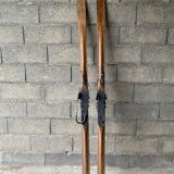 Old wooden skis