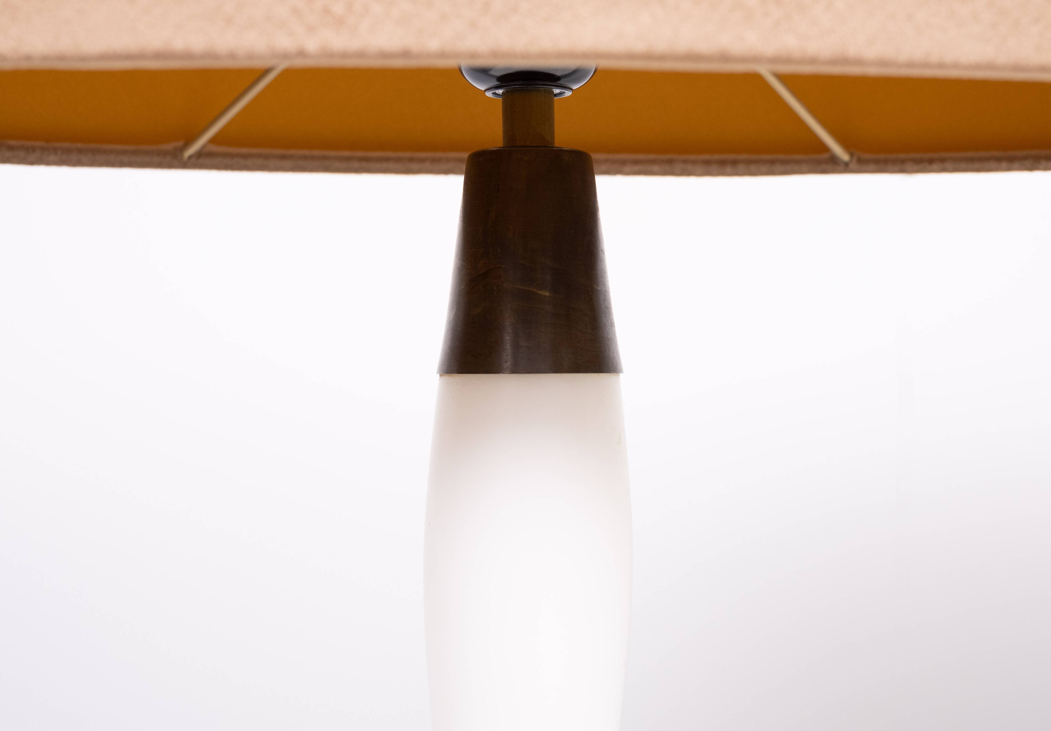 Kastrup Opaline Glass Table lamps Design by Jacob Bang 1960s Denmark