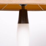 Lampes de table Kastrup en verre opalin Design par Jacob Bang années 1960 Danemark