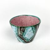 Rare Tasse & Sous-Tasse Signée Humbert Pittari Vallauris Vintage